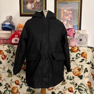Black raincoat